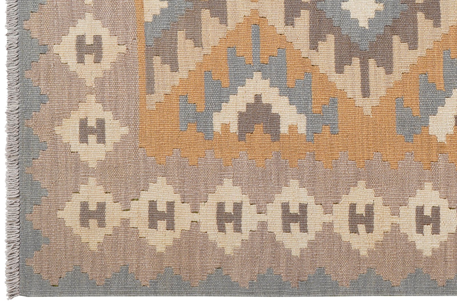 Kelim Gashgai — Handmade, 118x173 cm, Yellow, 100% Virgin Wool | View 3