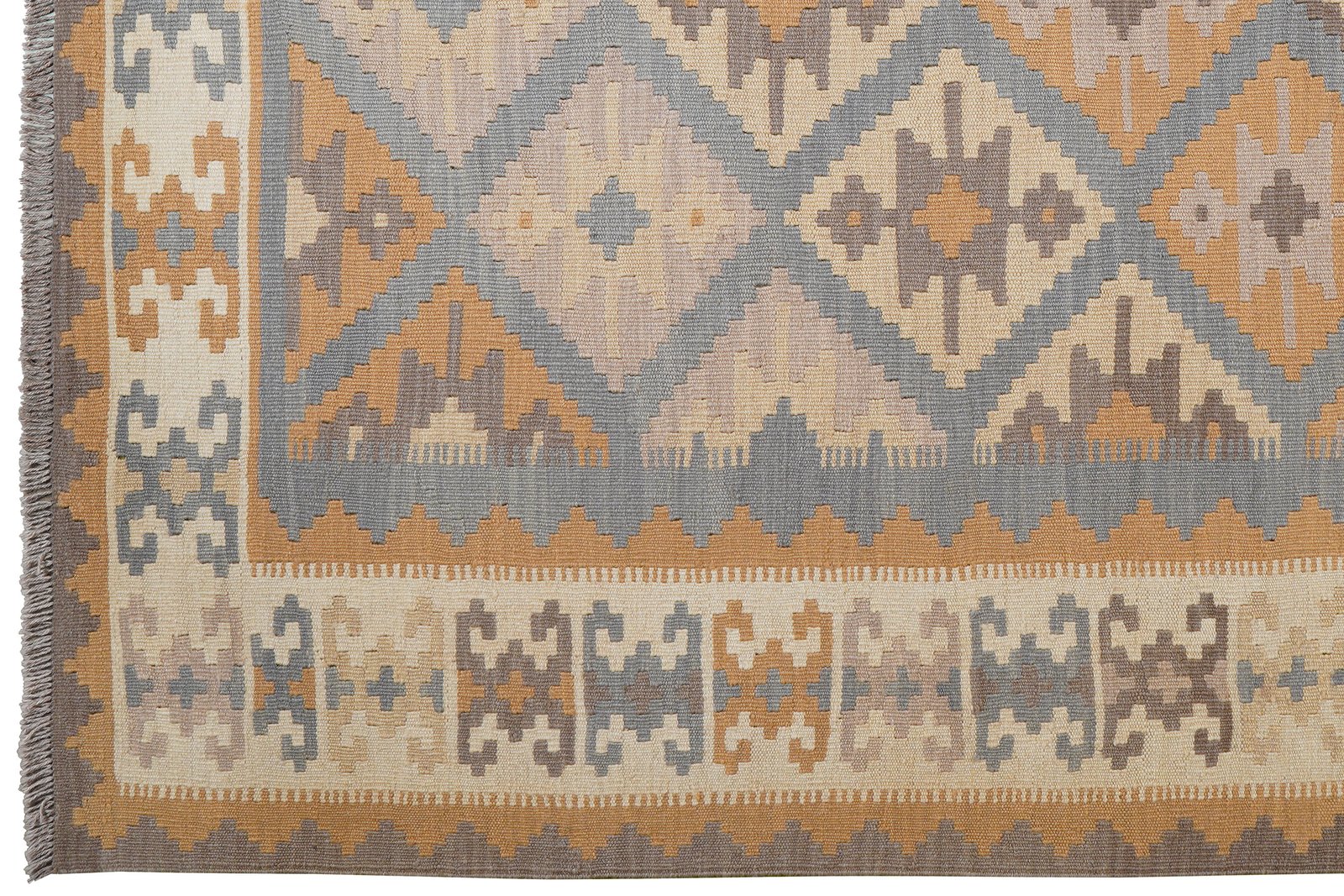 Kelim Gashgai — Handmade, 180x246 cm, Grey, 100% Virgin Wool | View 3