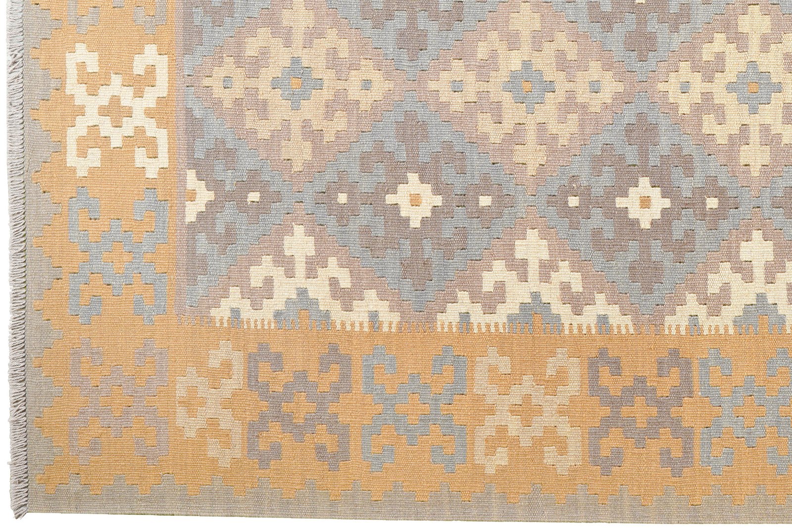 Kelim Gashgai — Handmade, 174x243 cm, Grey, 100% Virgin Wool | View 3