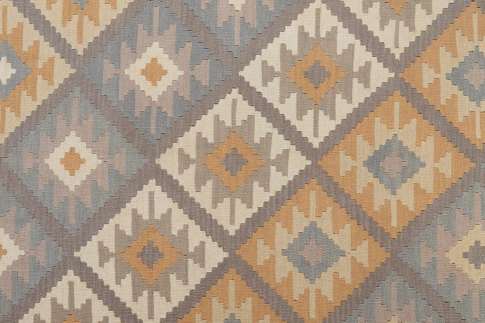 Kelim Gashgai — Handmade, 196x302 cm, Grey, 100% Virgin Wool | View 5