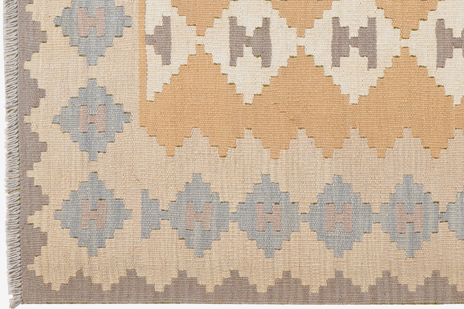 Kelim Gashgai — Handmade, 120x172 cm, Yellow, 100% Virgin Wool | View 3