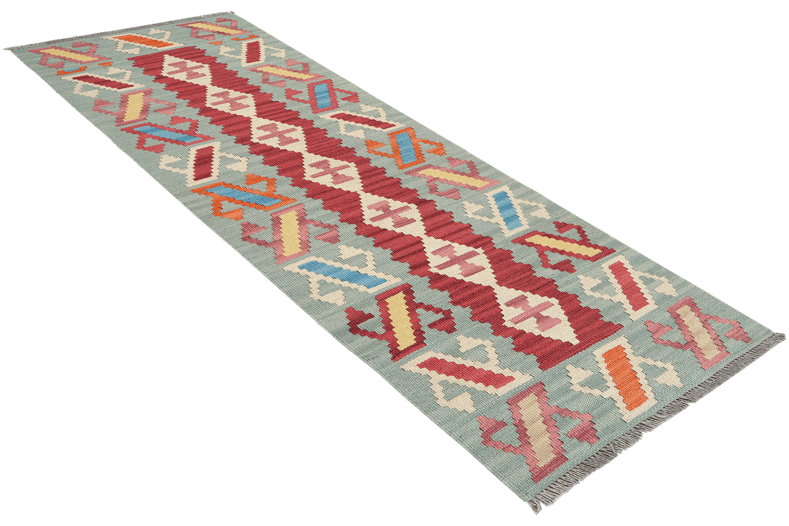 Kelim Gashgai — Handmade, 58x194 cm, Multicolor, 100% Virgin Wool | View 4
