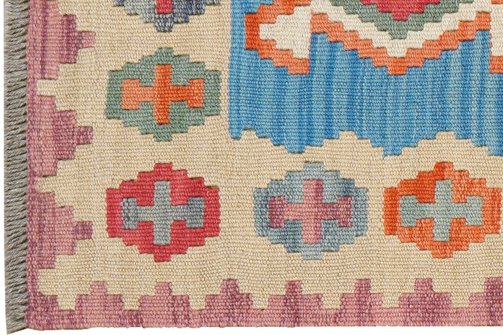 Kelim Gashgai — Handmade, 62x208 cm, Multicolor, 100% Virgin Wool | View 3