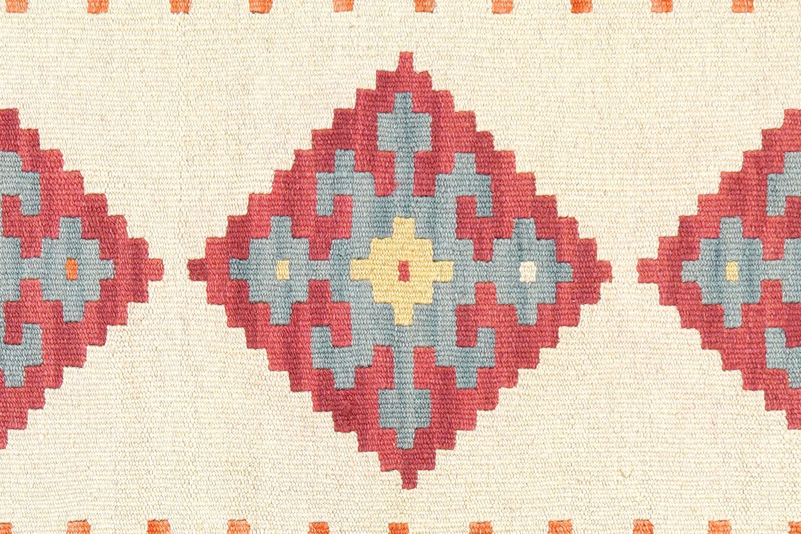 Kelim Gashgai — Handmade, 59x194 cm, Beige, 100% Virgin Wool | View 5