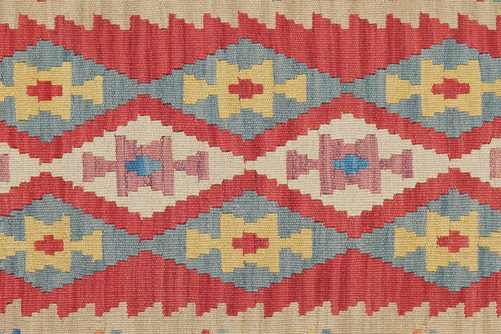 Kelim Gashgai — Handmade, 83x241 cm, Red, 100% Virgin Wool | View 5