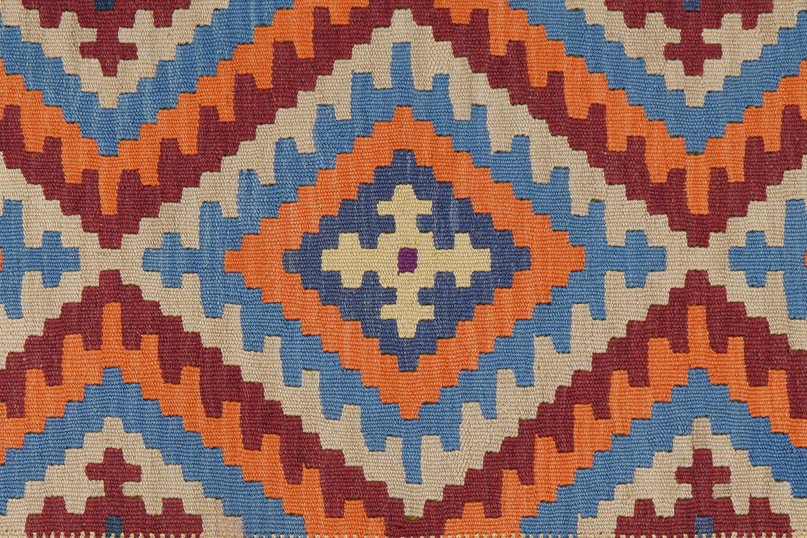 Kelim Gashgai — Handmade, 85x243 cm, Red, 100% Virgin Wool | View 5