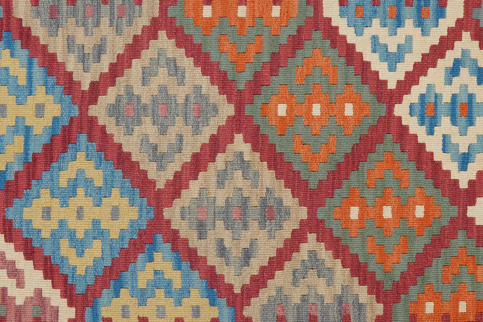 Kelim Gashgai — Handmade, 128x172 cm, Red, 100% Virgin Wool | View 5