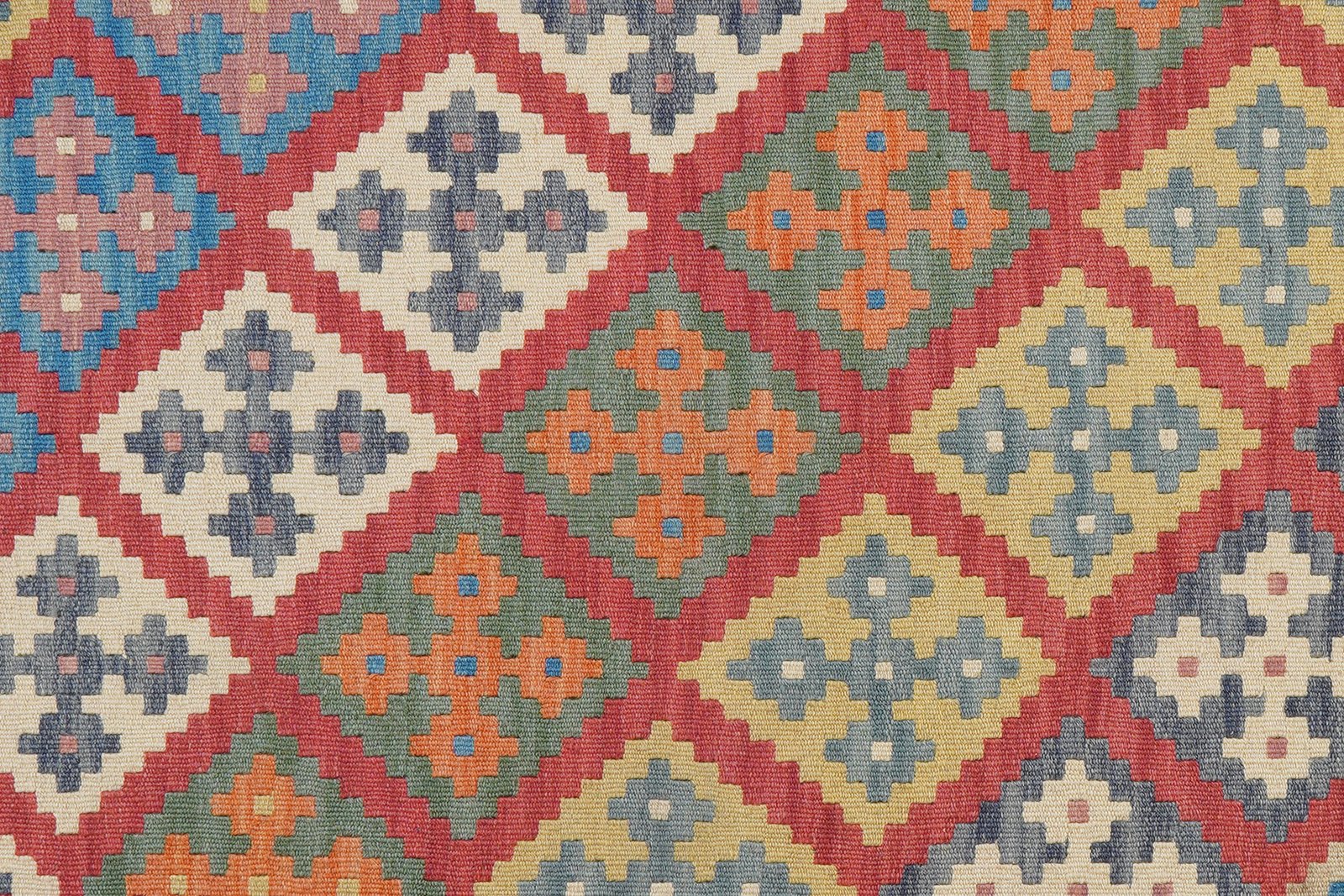 Kelim Gashgai — Handmade, 127x177 cm, Red, 100% Virgin Wool | View 5