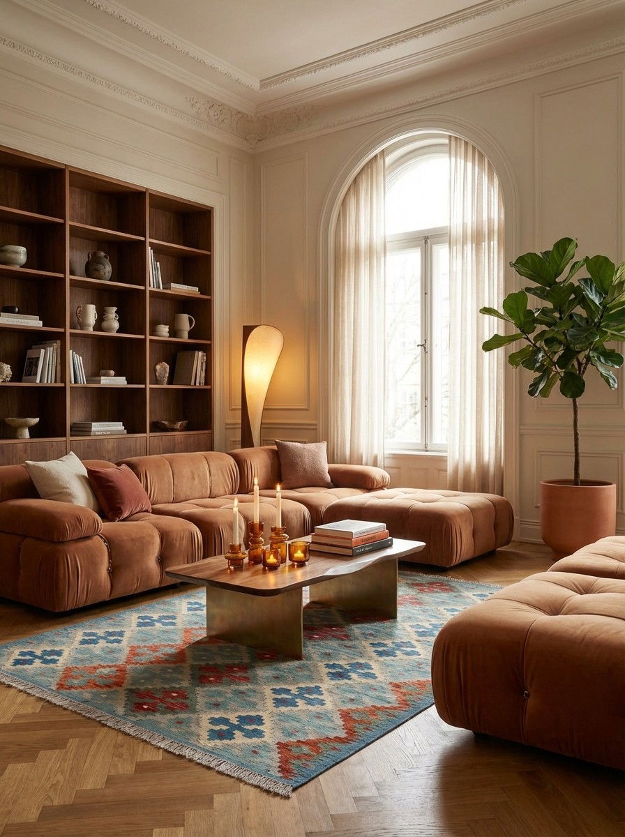 Kelim Gashgai — Handgefertigt, 181x124 cm, Rot, 100% Virgin Wool | Back view