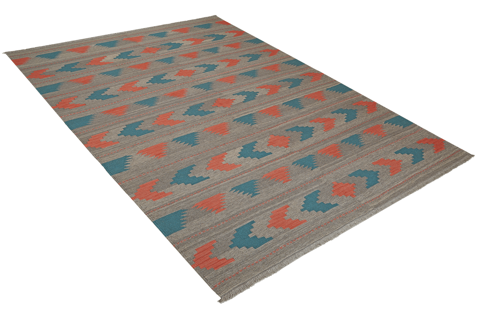 Kelim Gashgai — Handmade, 170x249 cm, Beige, 100% Virgin Wool | View 4
