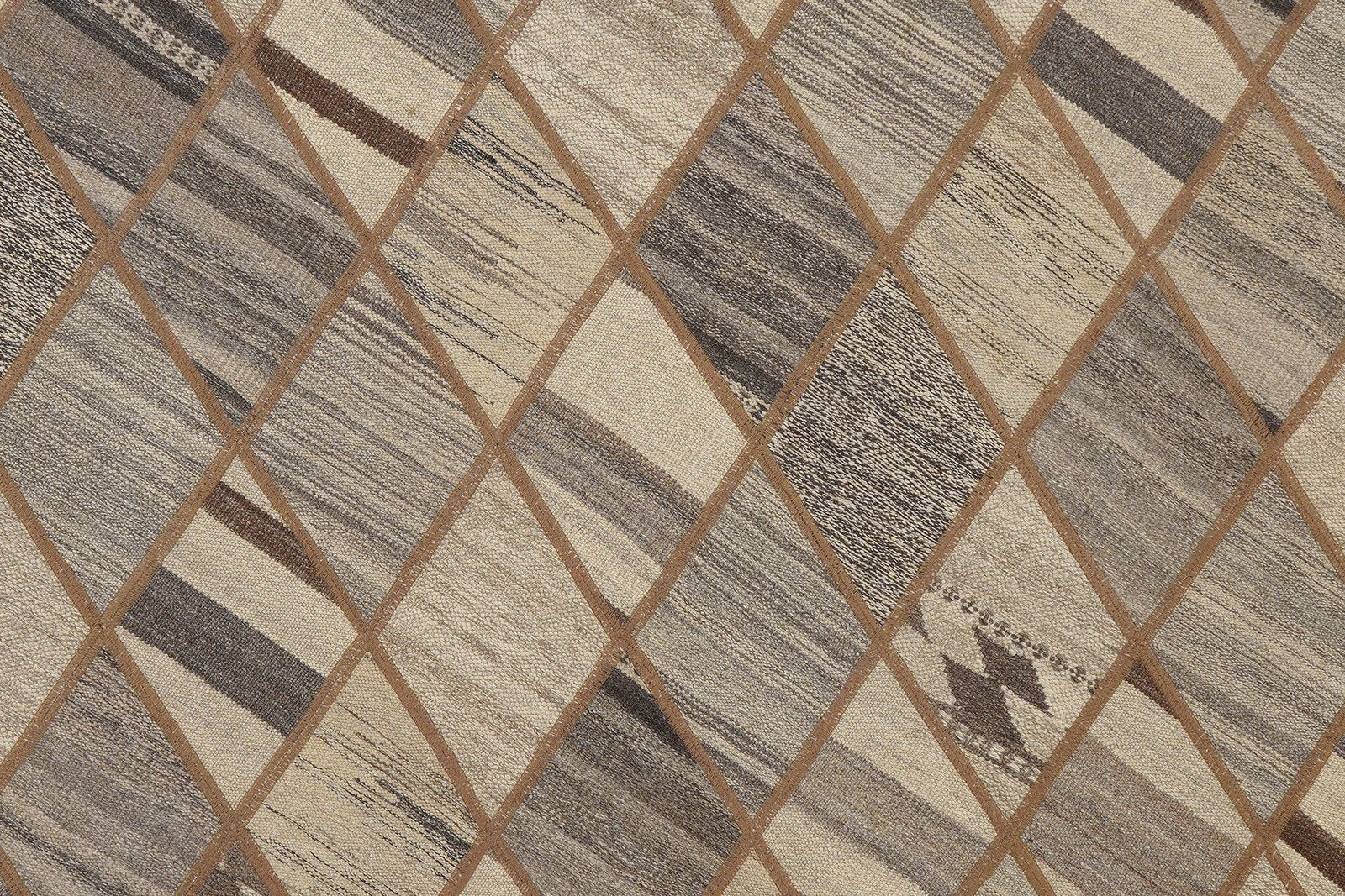 Kelim Tekkeh — Handmade, 170x240 cm, Beige, 100% Virgin Wool | View 5