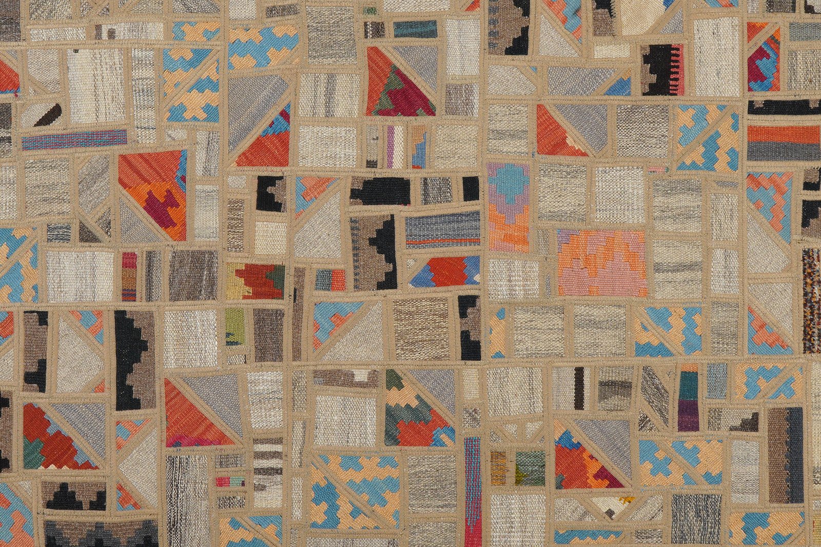 Kelim Tekkeh — Handmade, 173x237 cm, Beige, 100% Virgin Wool | View 5