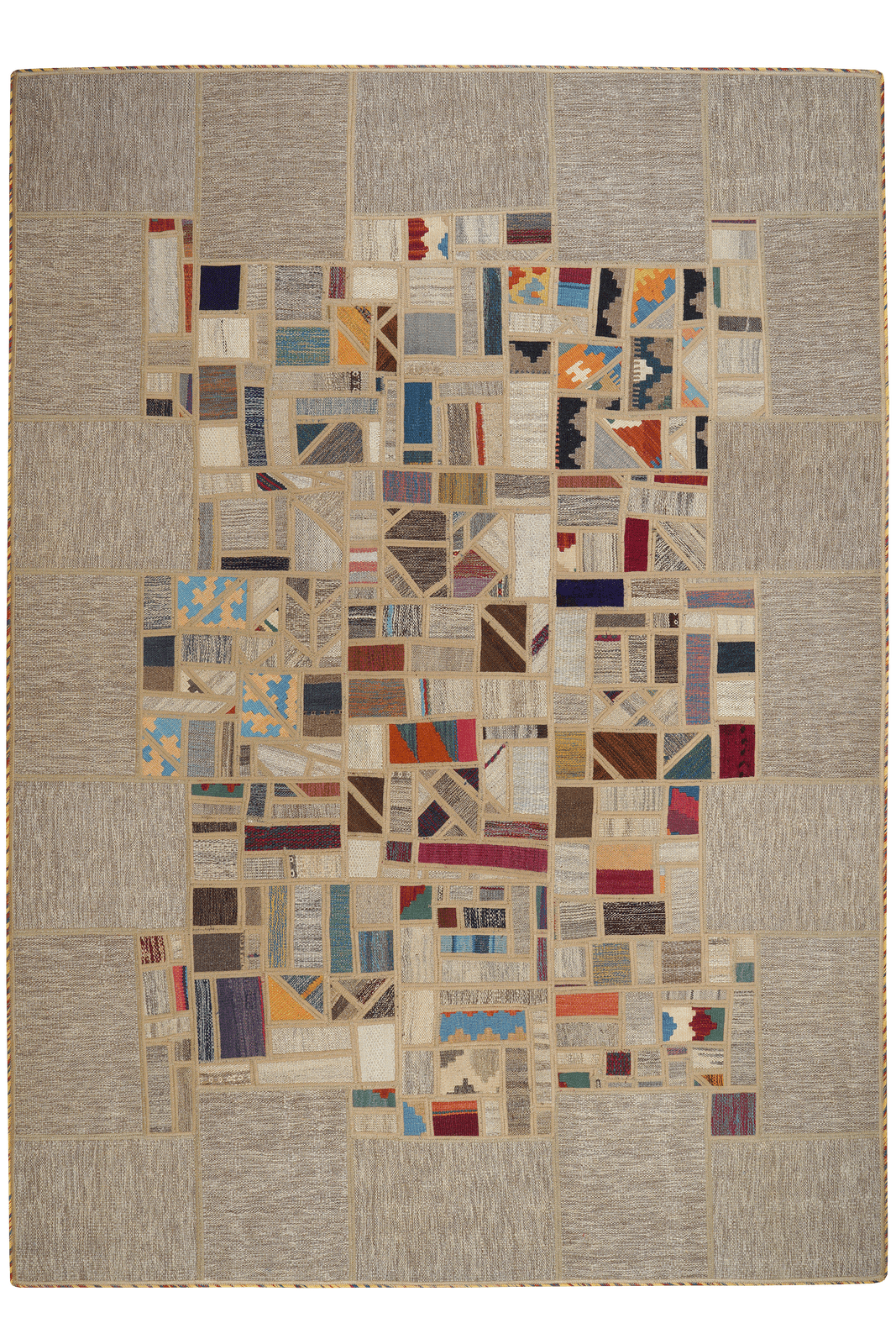 Kelim Tekkeh — Handmade, 171x238 cm, Beige, 100% Virgin Wool | Main view