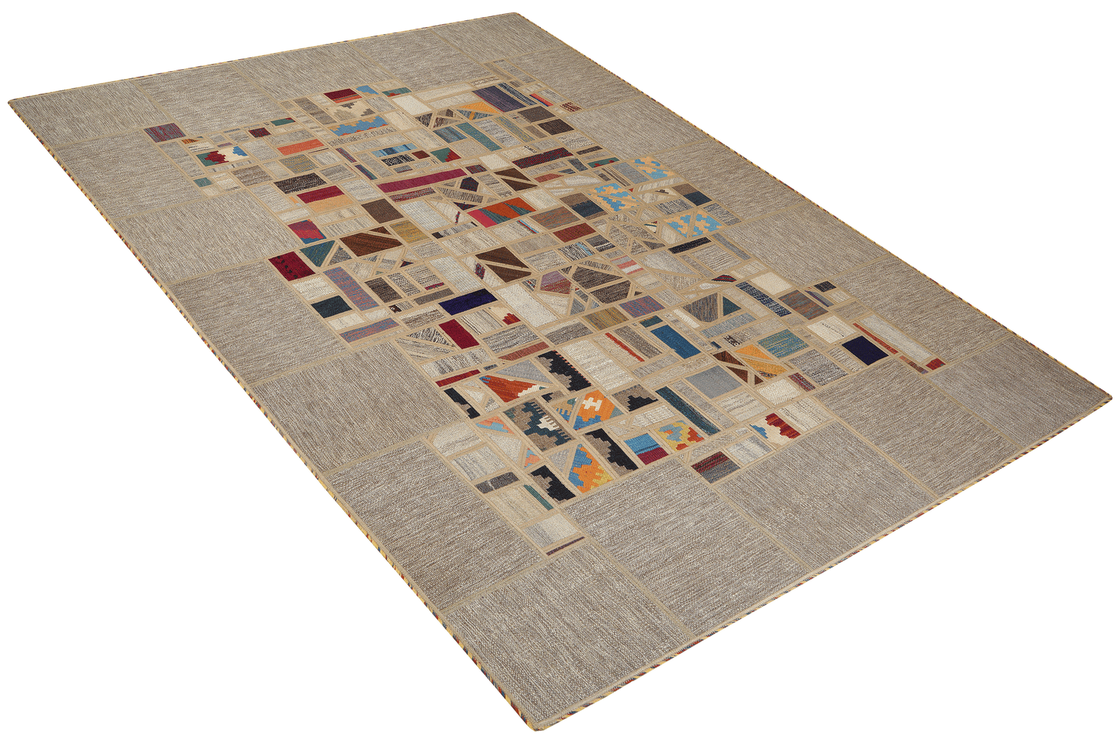 Kelim Tekkeh — Handmade, 171x238 cm, Beige, 100% Virgin Wool | View 4