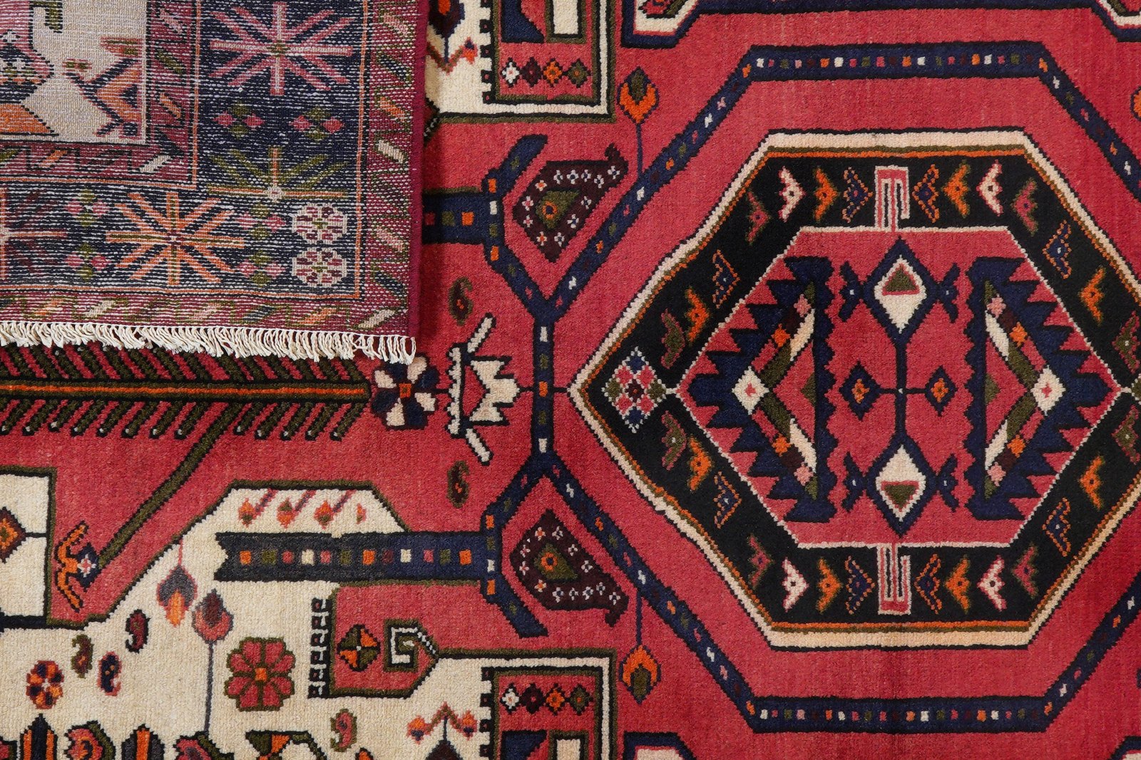 Saveh — Hand-knotted, 144x212 cm, Red, 100% Virgin Wool | View 7