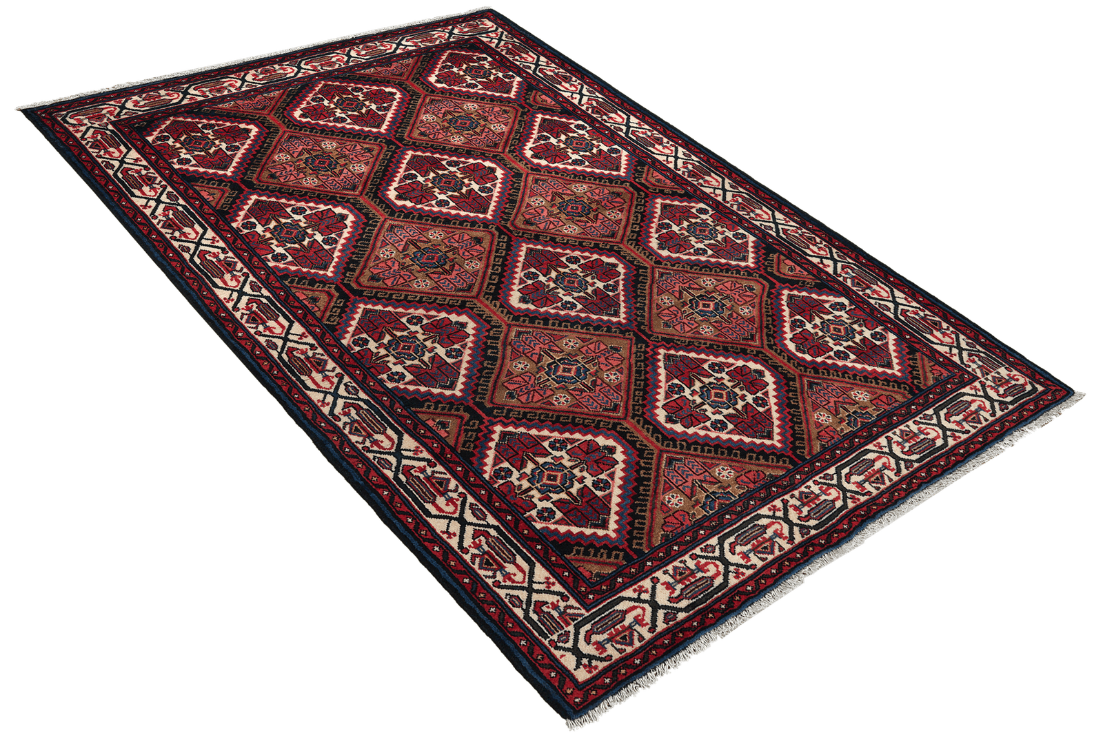 Assadabad — Hand-knotted, 134x198 cm, Blue, 100% Virgin Wool | View 4