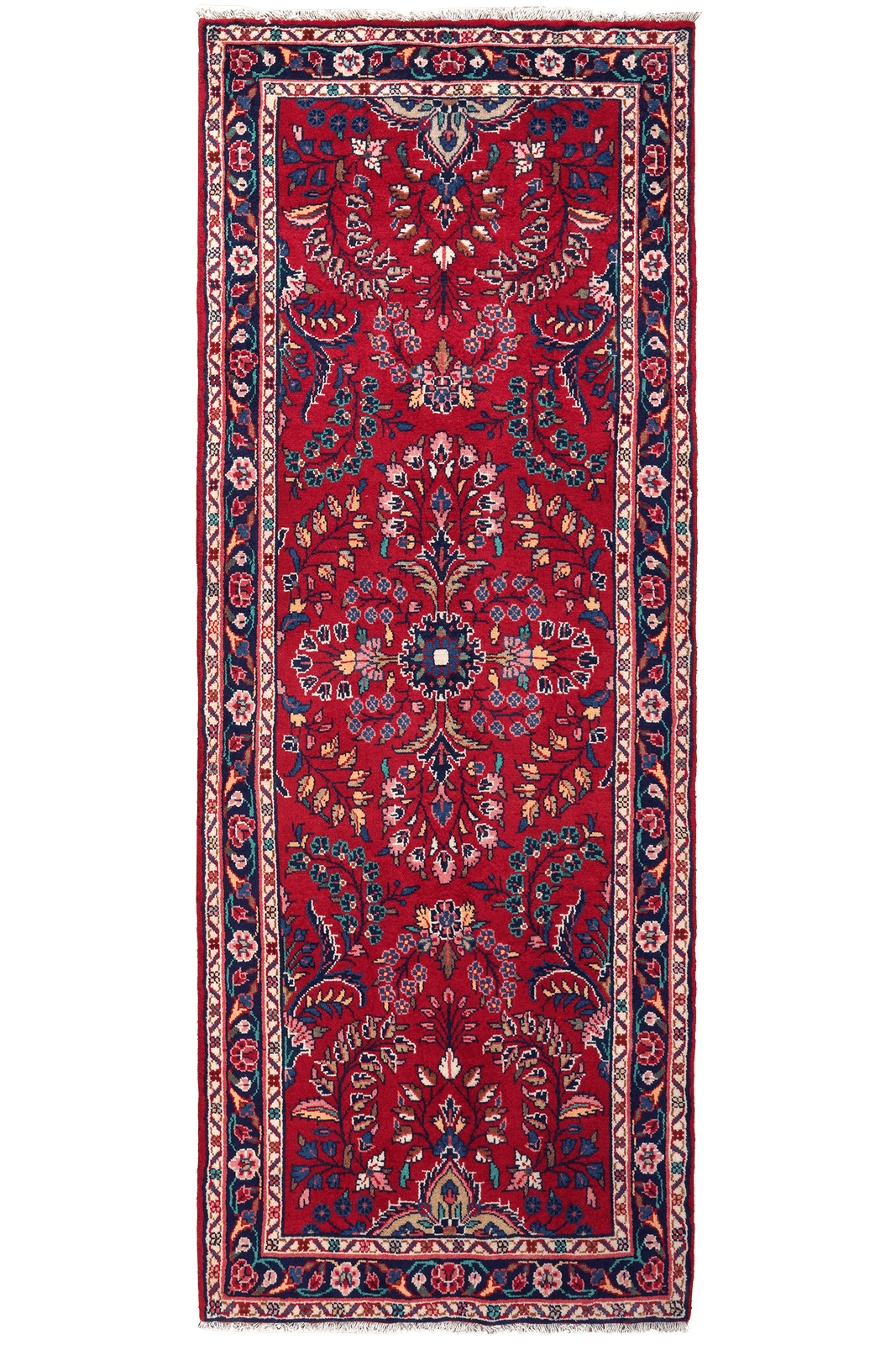 Dardjazin — Hand-knotted, 87x229 cm, Red, 100% Virgin Wool | Main view