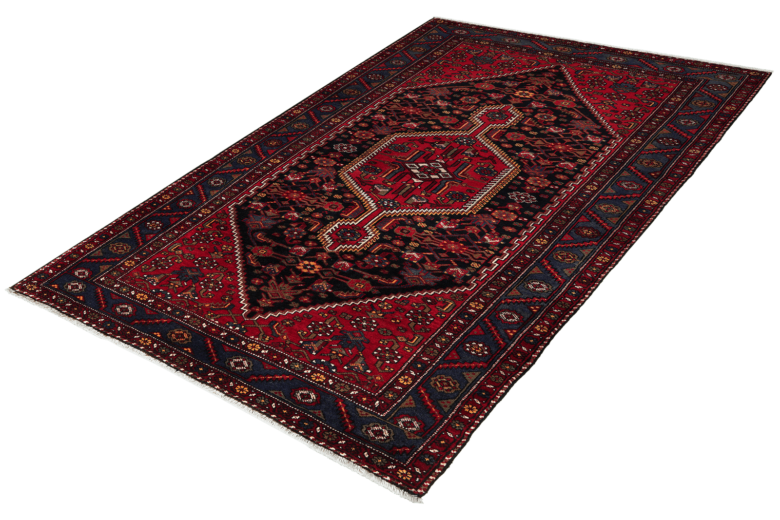 Khamseh — Hand-knotted, 140x234 cm, Blue, 100% Virgin Wool | View 5