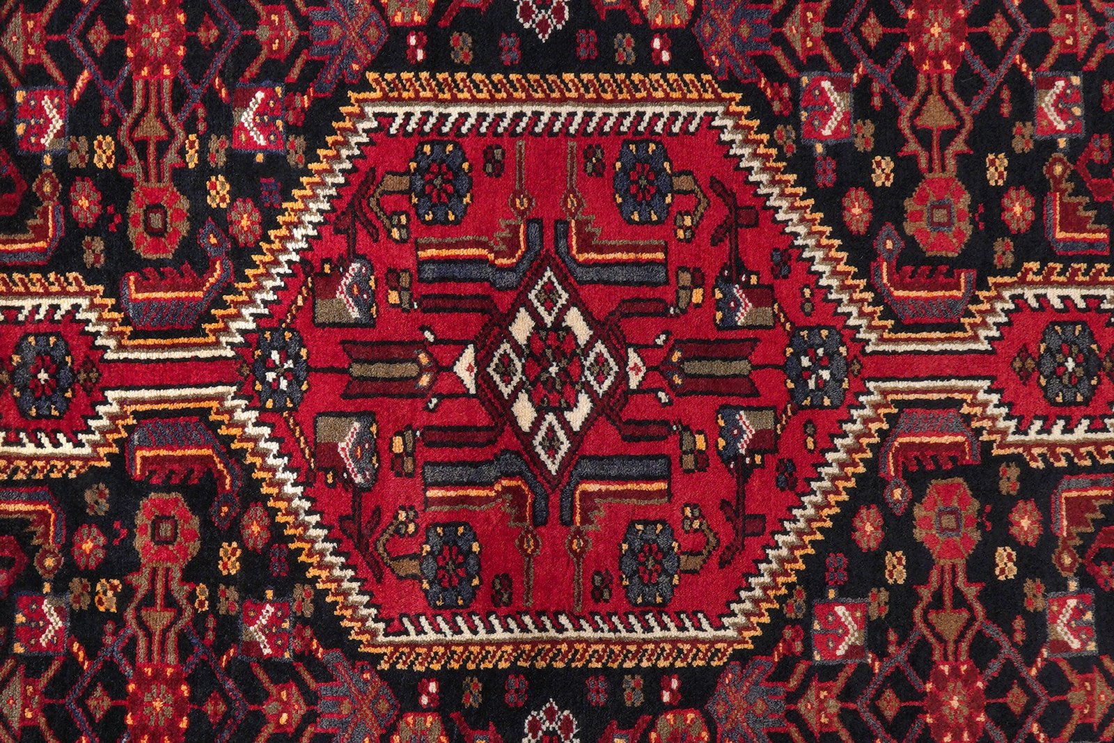 Khamseh — Hand-knotted, 140x234 cm, Blue, 100% Virgin Wool | View 6