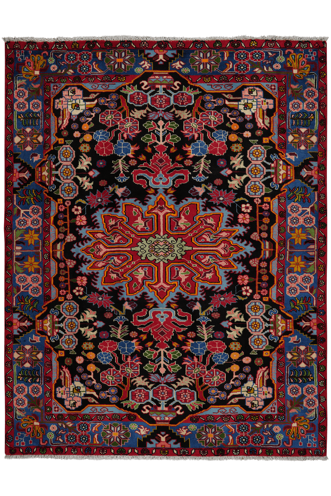Nahavand — Hand-knotted, 153x197 cm, Black, 100% Virgin Wool | Main view