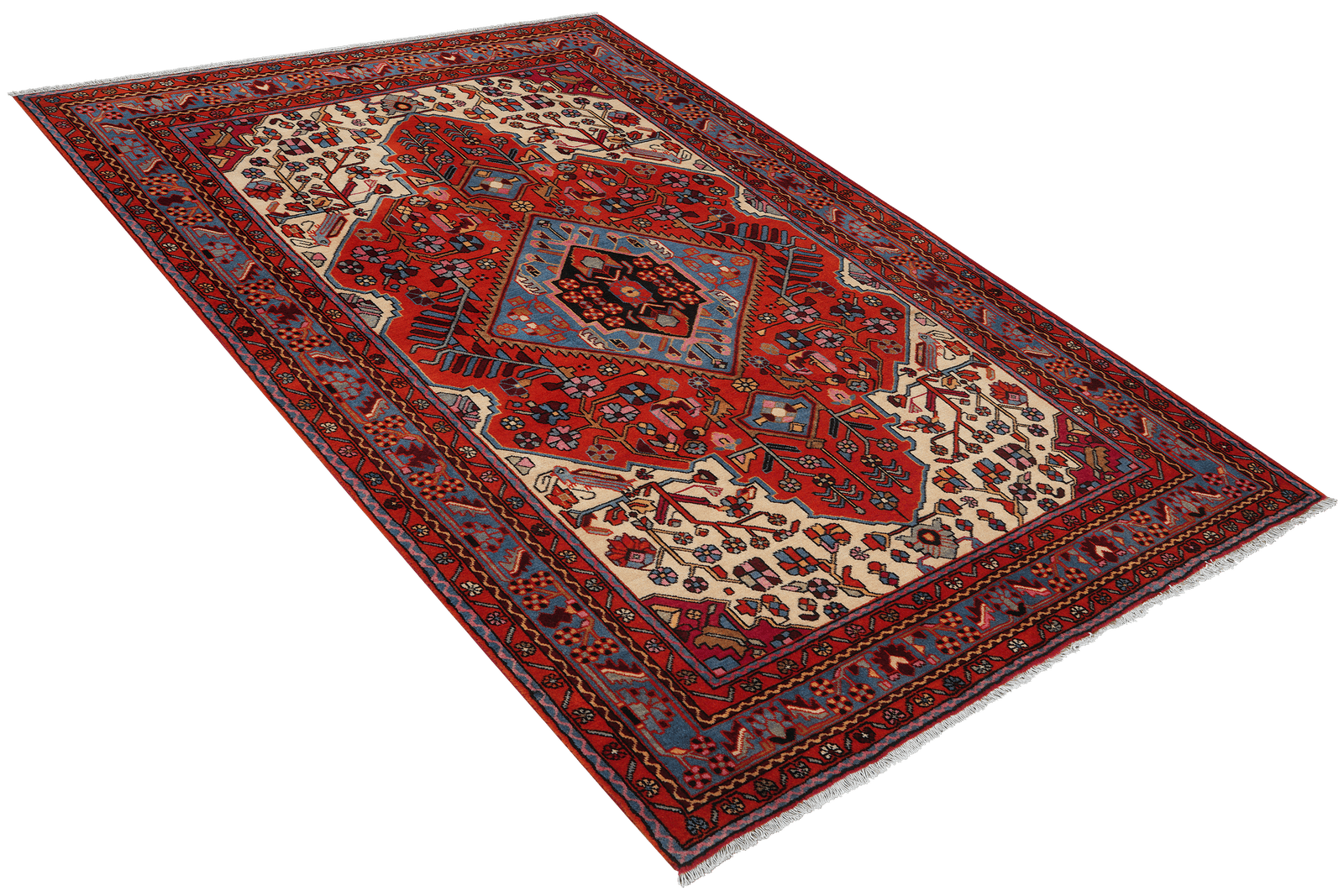 Nahavand — Hand-knotted, 160x244 cm, Red, 100% Virgin Wool | View 4