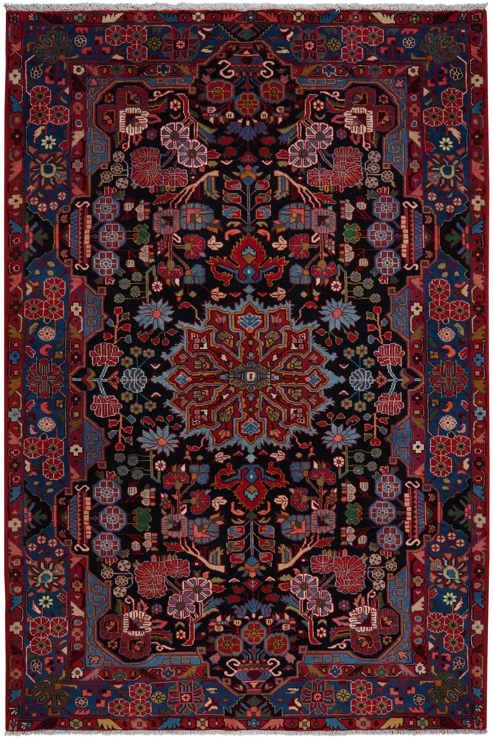 Nahavand — Handgefertigt, 235x157 cm, Blau, 100% Virgin Wool | Main view