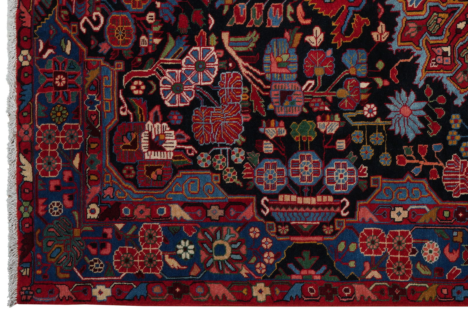 Nahavand — Handgefertigt, 235x157 cm, Blau, 100% Virgin Wool | View 4