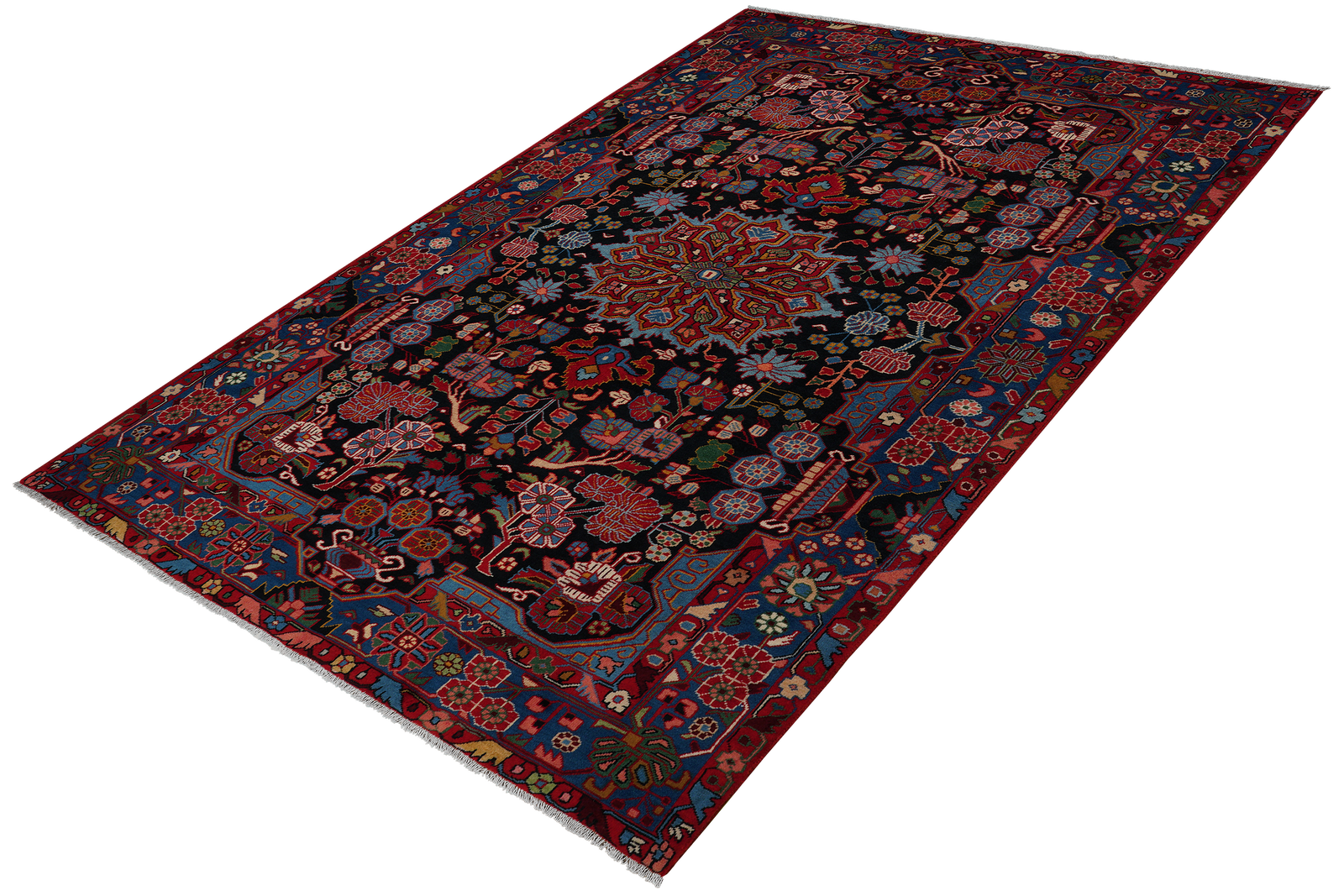 Nahavand — Handgefertigt, 235x157 cm, Blau, 100% Virgin Wool | View 6