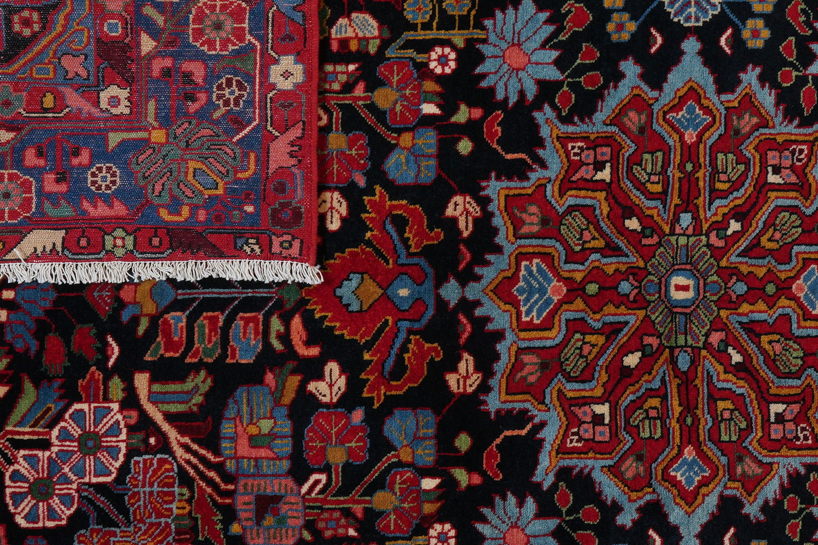 Nahavand — Handgefertigt, 235x157 cm, Blau, 100% Virgin Wool | View 8