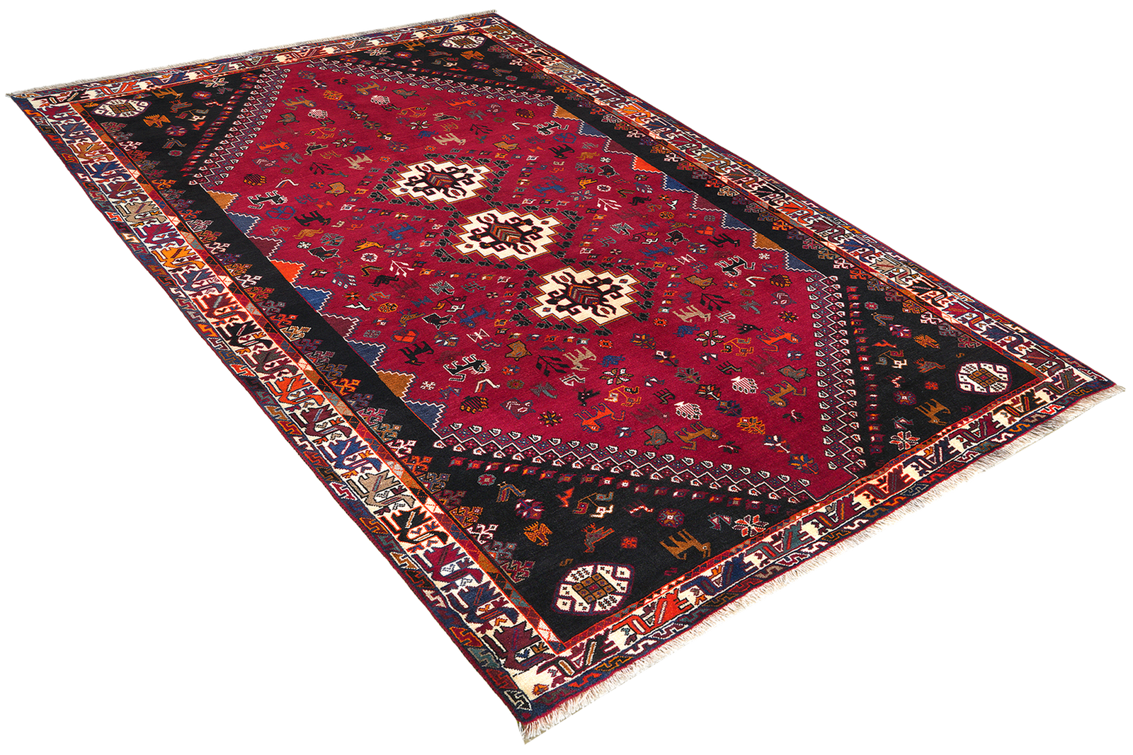 Gashgai — Handgefertigt, 266x168 cm, Beige, 100% Virgin Wool | View 5