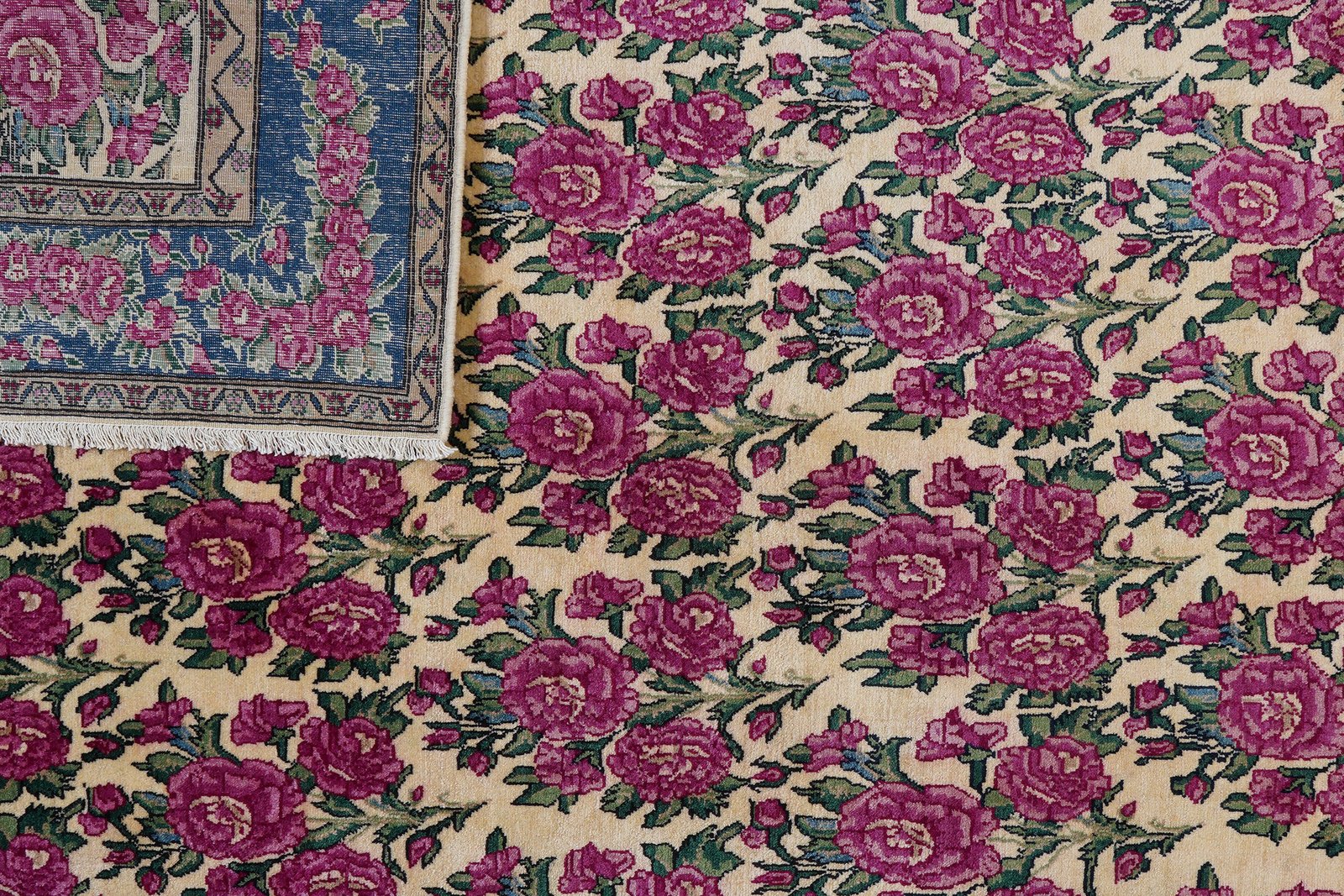 Kirman — Hand-knotted, 210x291 cm, Beige, 100% Virgin Wool | View 7
