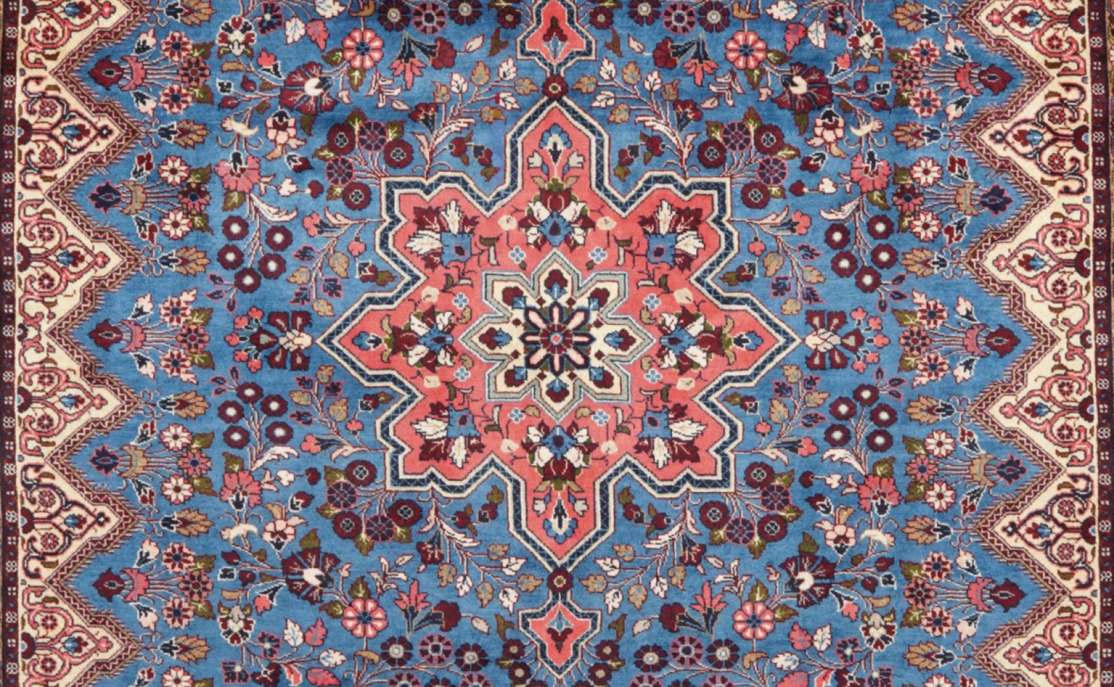 Mehreban — Hand-knotted, 257x289 cm, Blue, 100% Virgin Wool | View 4