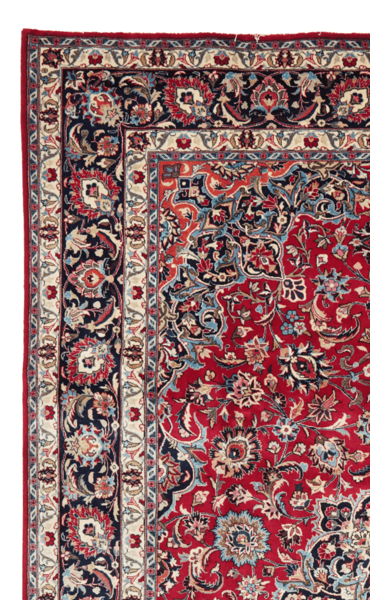 Mashad — Hand-knotted, 247x338 cm, Red, 100% Virgin Wool | View 3