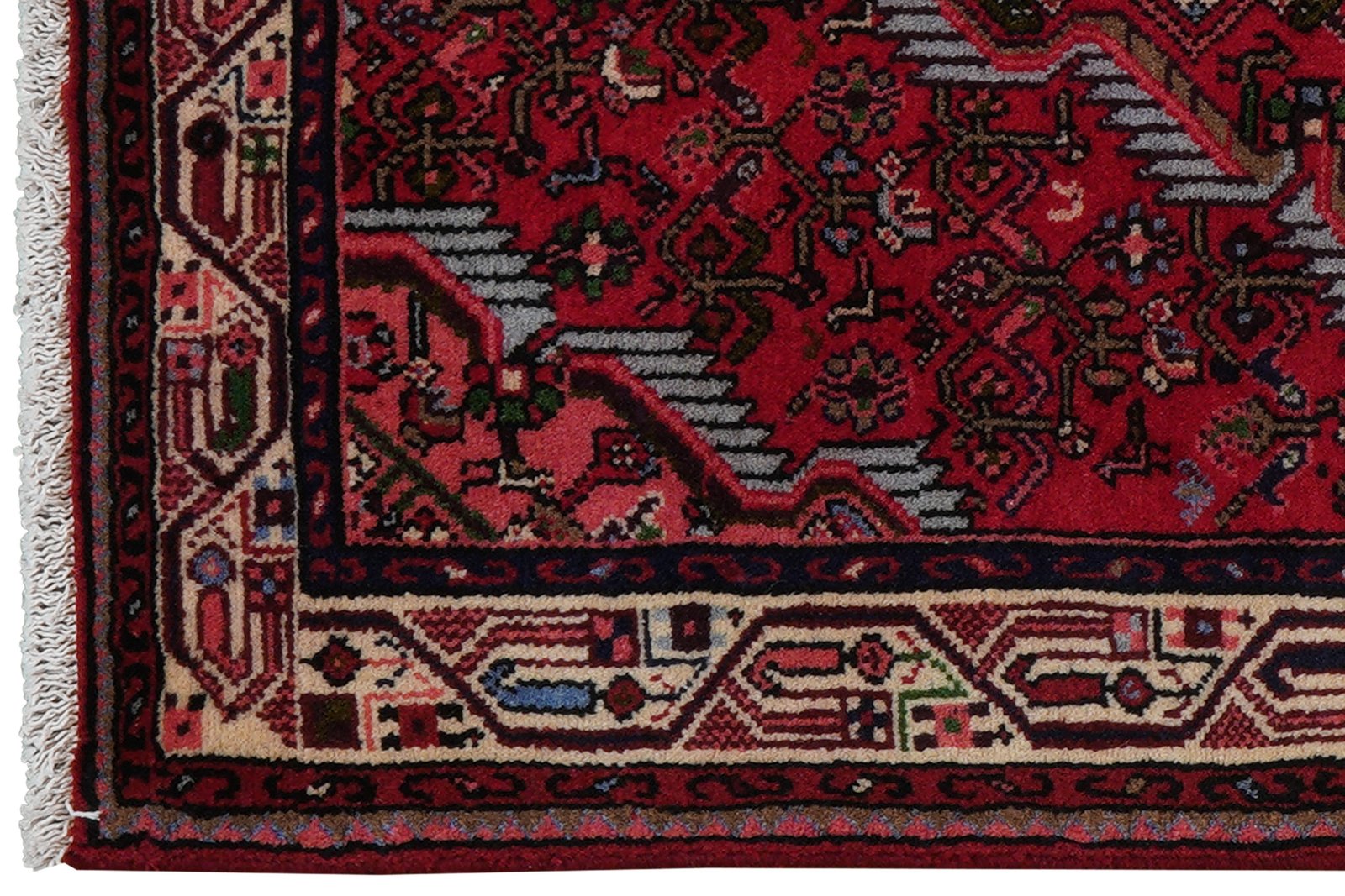 Assadabad — Hand-knotted, 74x124 cm, Red, 100% Virgin Wool | View 3