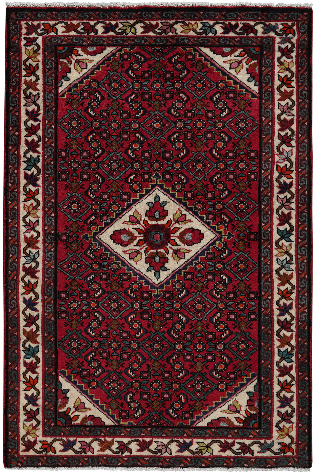 Koutabad — Hand-knotted, 108x162 cm, Red, 100% Virgin Wool | Main view