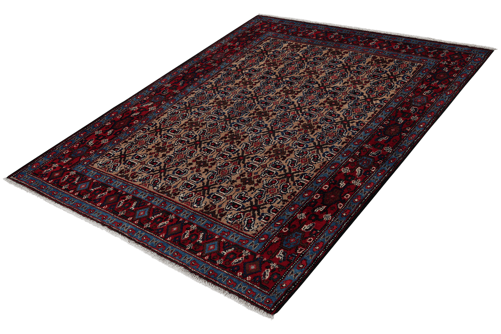 Senneh — Hand-knotted, 119x143 cm, Beige, 100% Virgin Wool | View 5