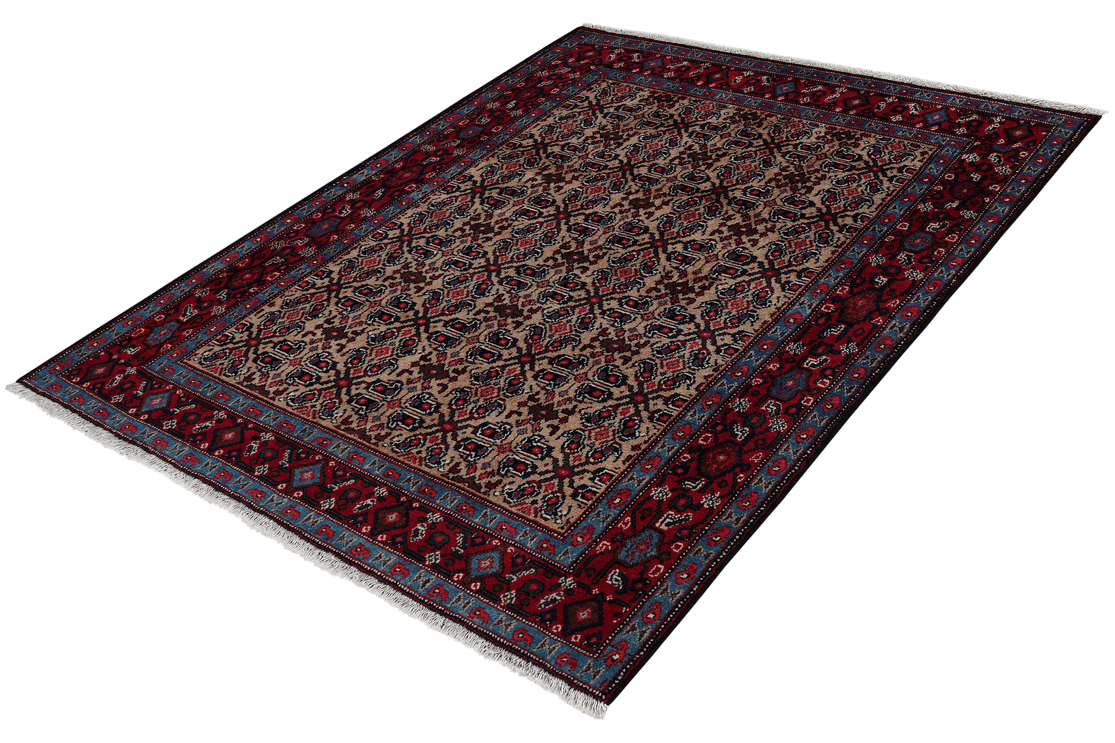 Senneh — Hand-knotted, 119x144 cm, Beige, 100% Virgin Wool | View 5