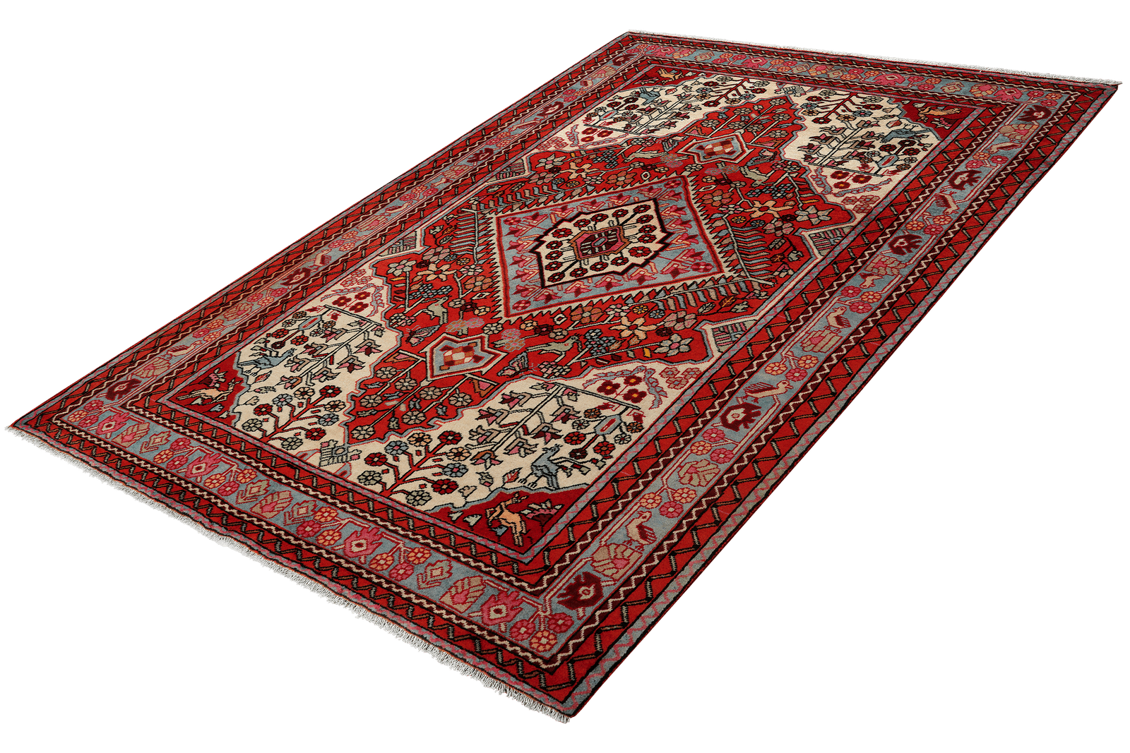 Nahavand — Hand-knotted, 154x236 cm, Red, 100% Virgin Wool | View 5