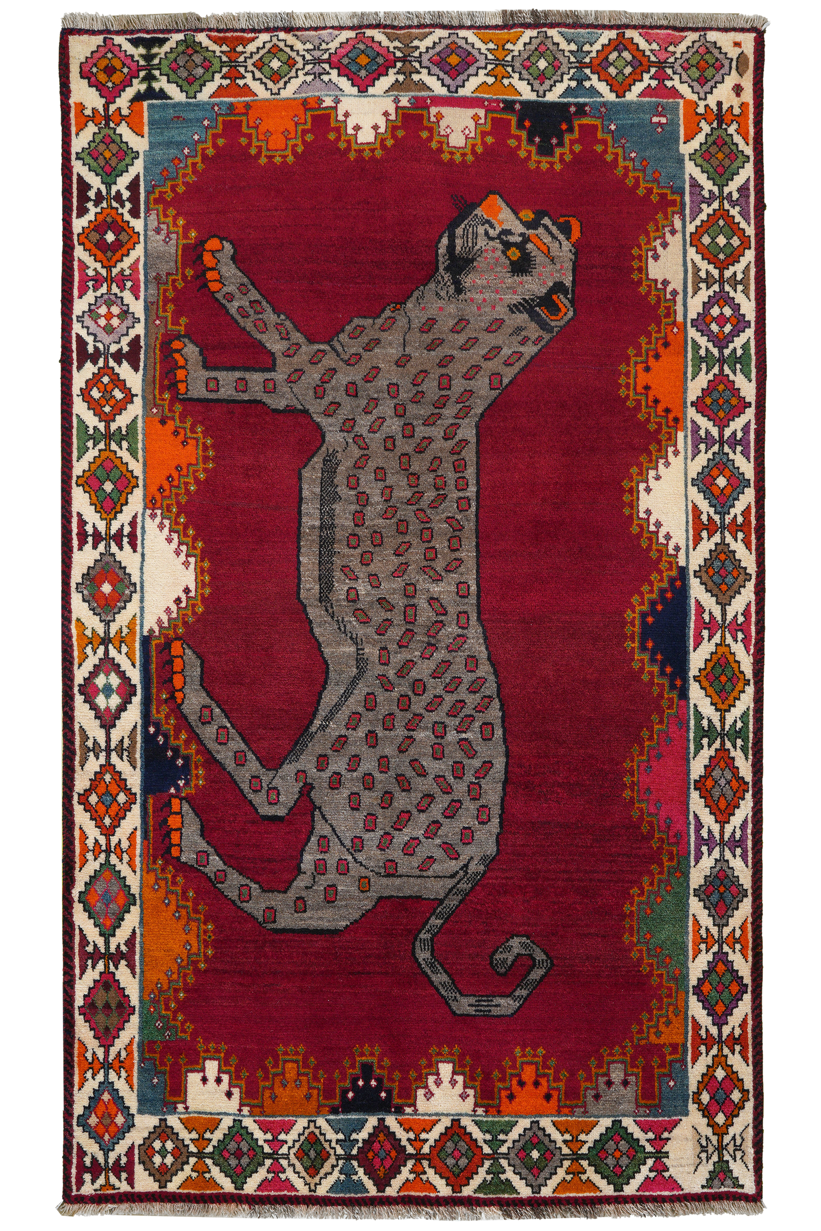 Gashgai — Handgefertigt, 214x125 cm, Beige, 100% Virgin Wool | Main view