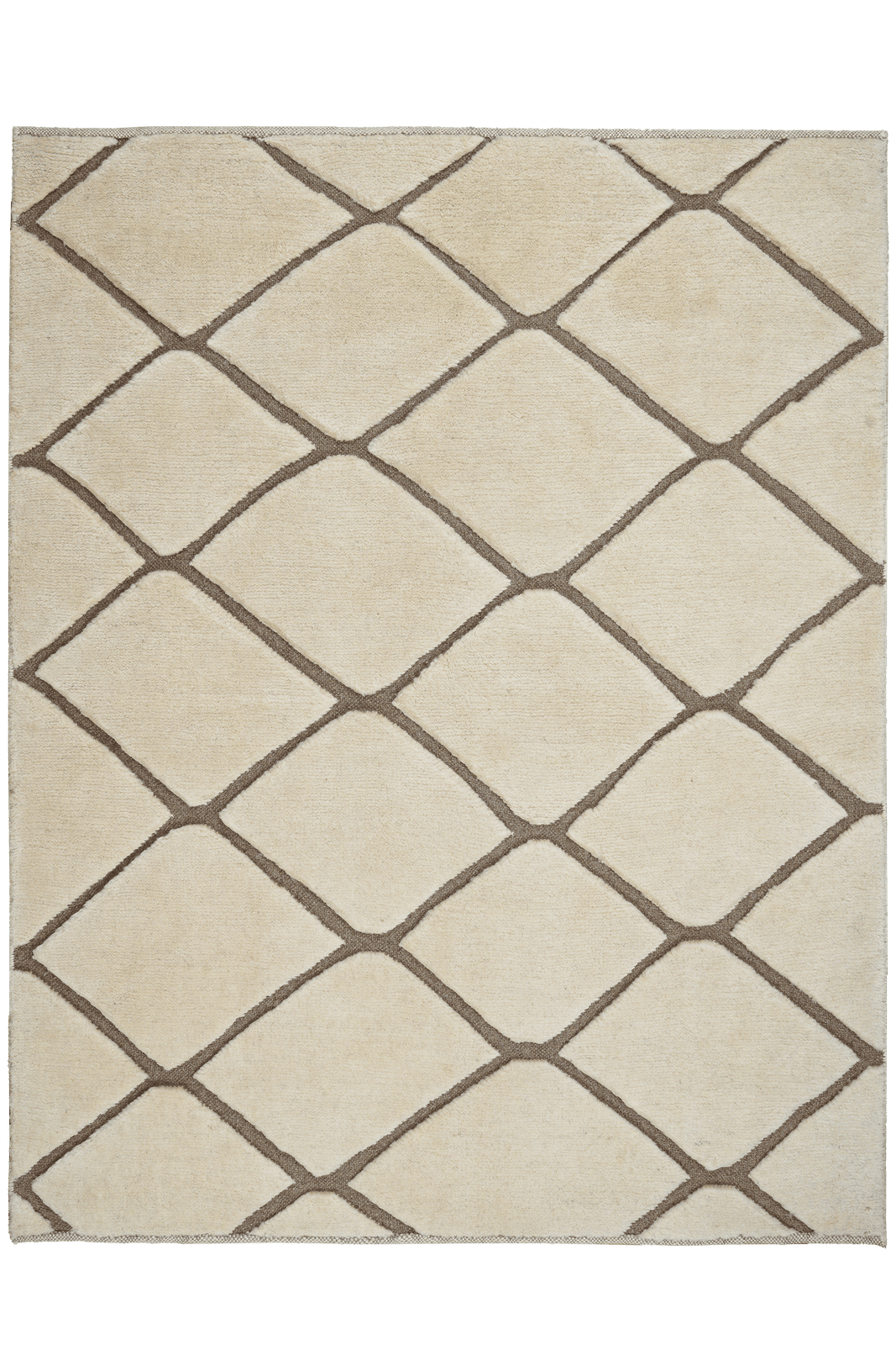 Gabbeh — Hand-knotted, 148x190 cm, Beige, 100% Virgin Wool | Main view
