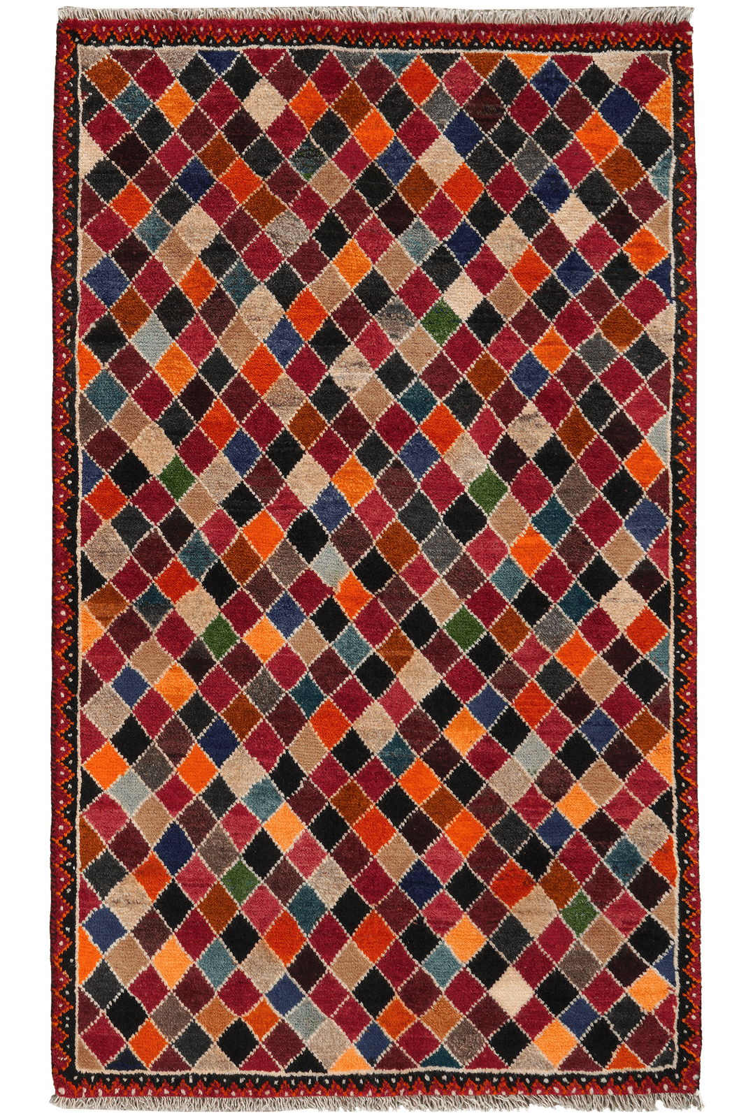 Gashgai — Hand-knotted, 80x135 cm, Multicolor, 100% Virgin Wool | Main view