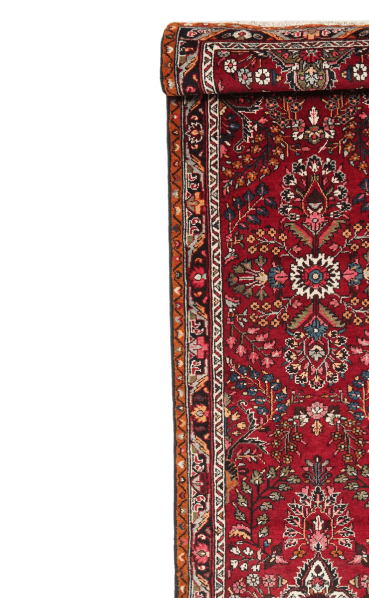 Mehreban — Hand-knotted, 83x413 cm, Red, 100% Virgin Wool | View 3