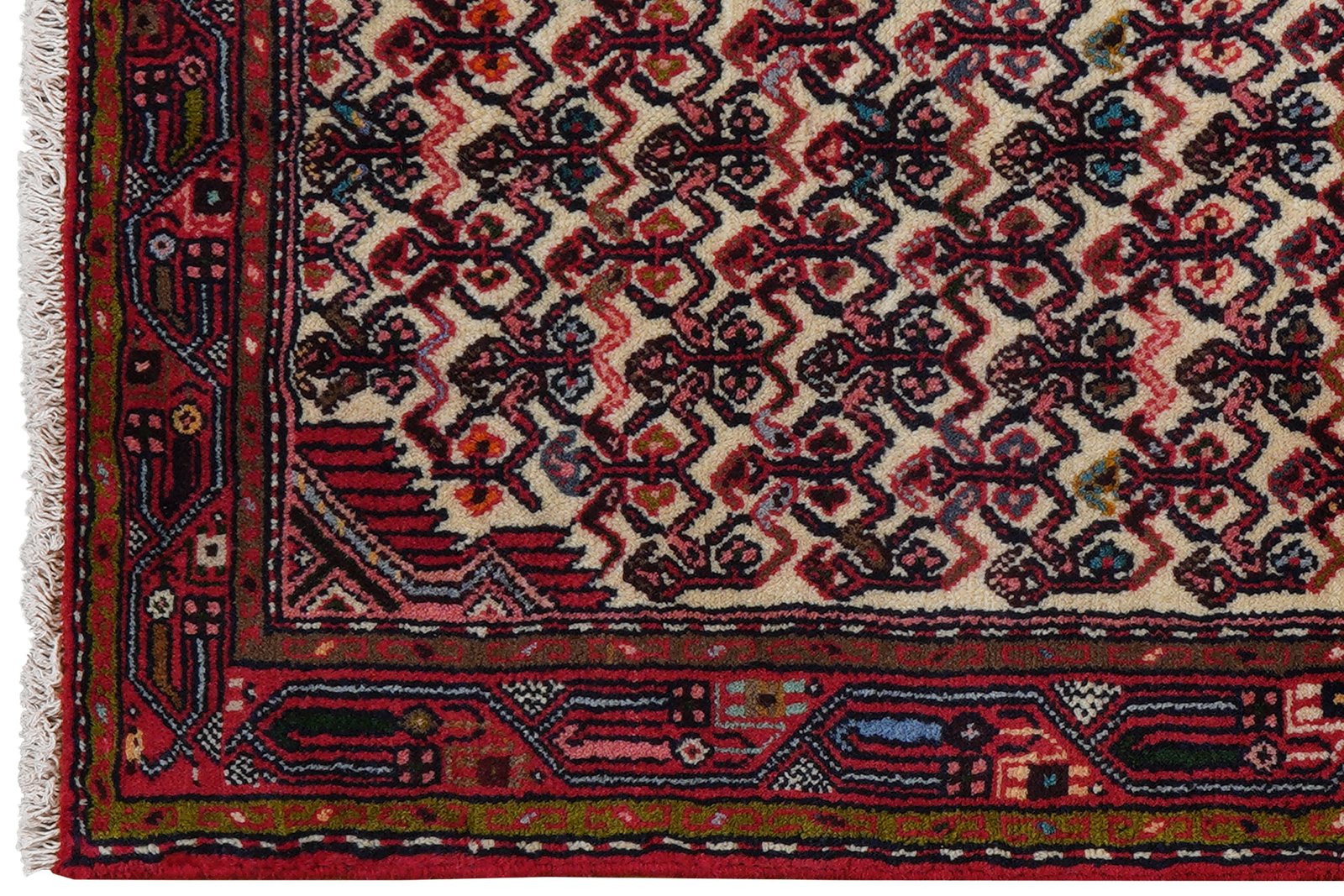 Assadabad — Hand-knotted, 77x193 cm, Beige, 100% Virgin Wool | View 3