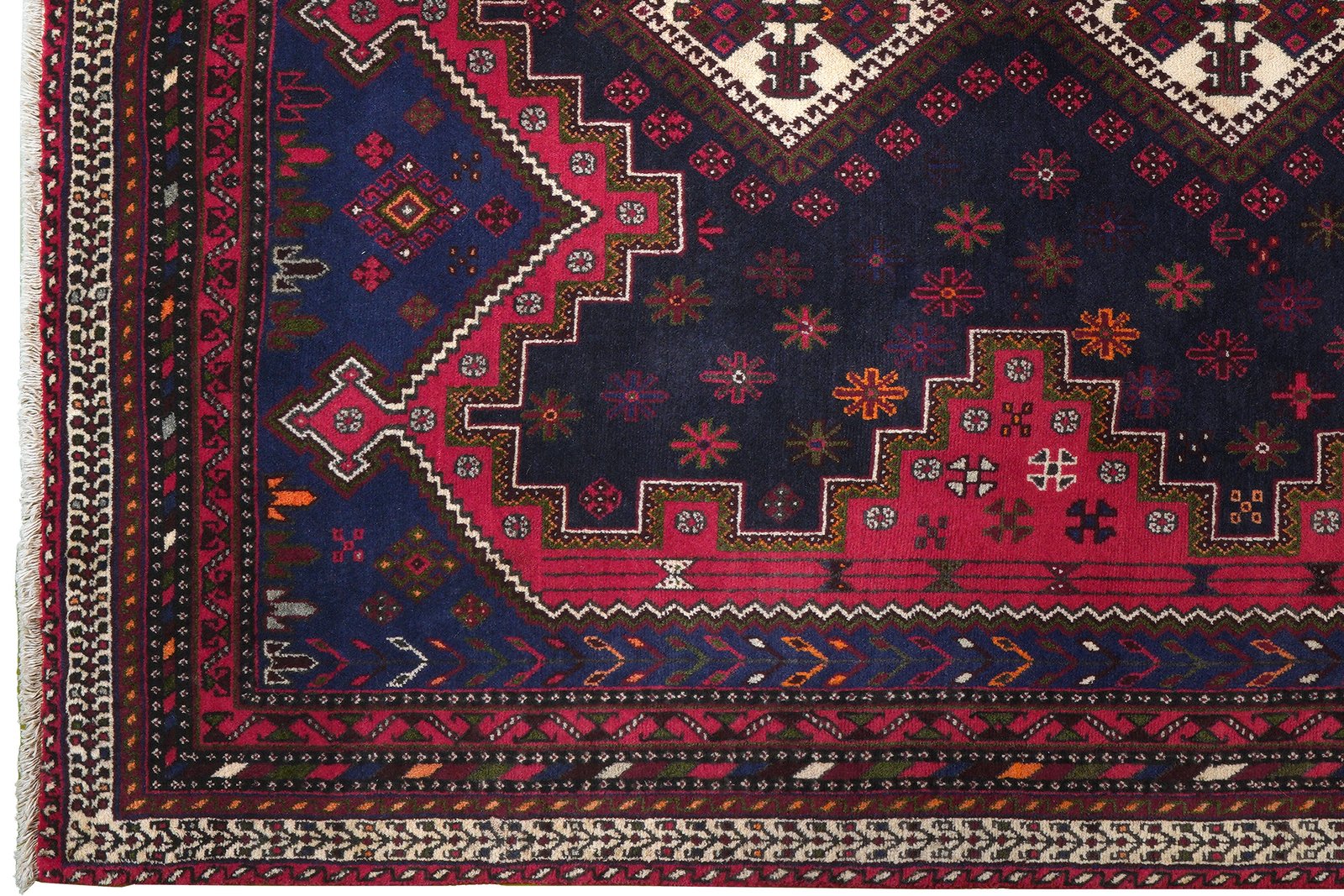 Afshar — Hand-knotted, 174x242 cm, Blue, 100% Virgin Wool | View 3