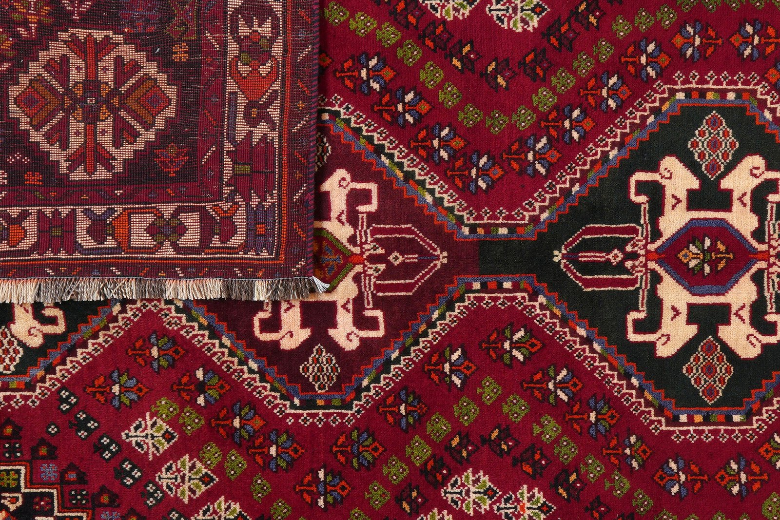 Gashgai — Hand-knotted, 173x271 cm, Red, 100% Virgin Wool | View 7