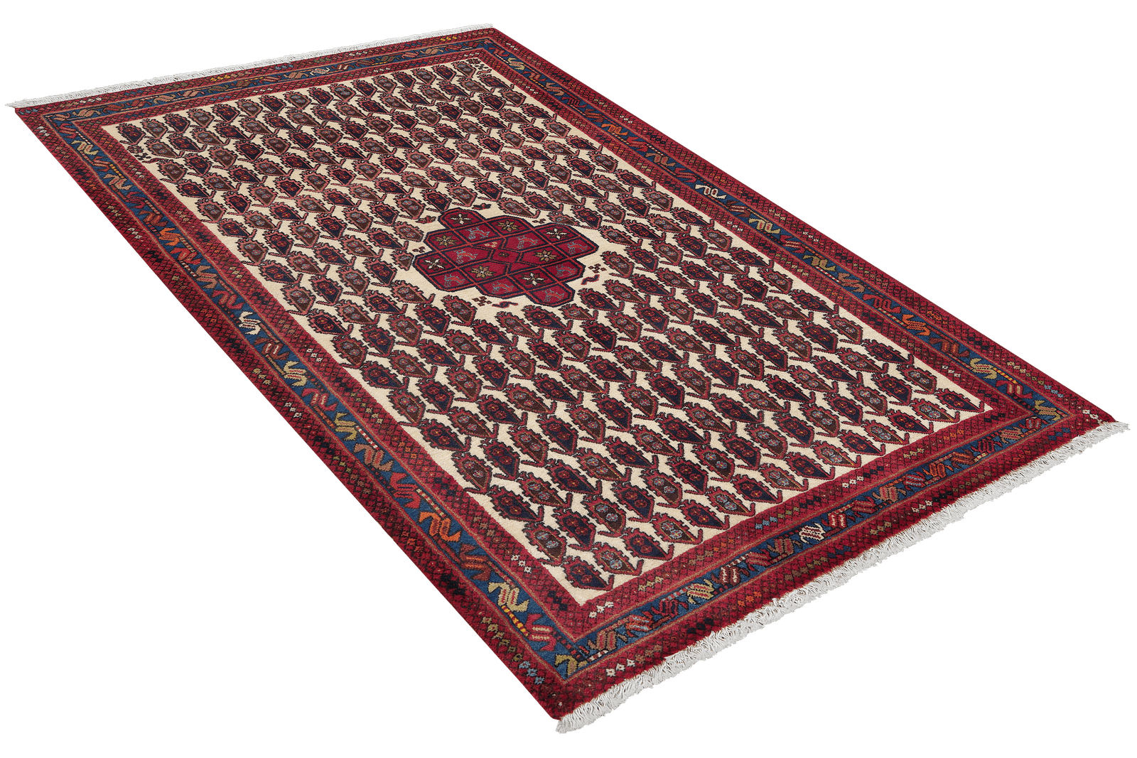 Afshar — Hand-knotted, 104x163 cm, Beige, 100% Virgin Wool | View 4