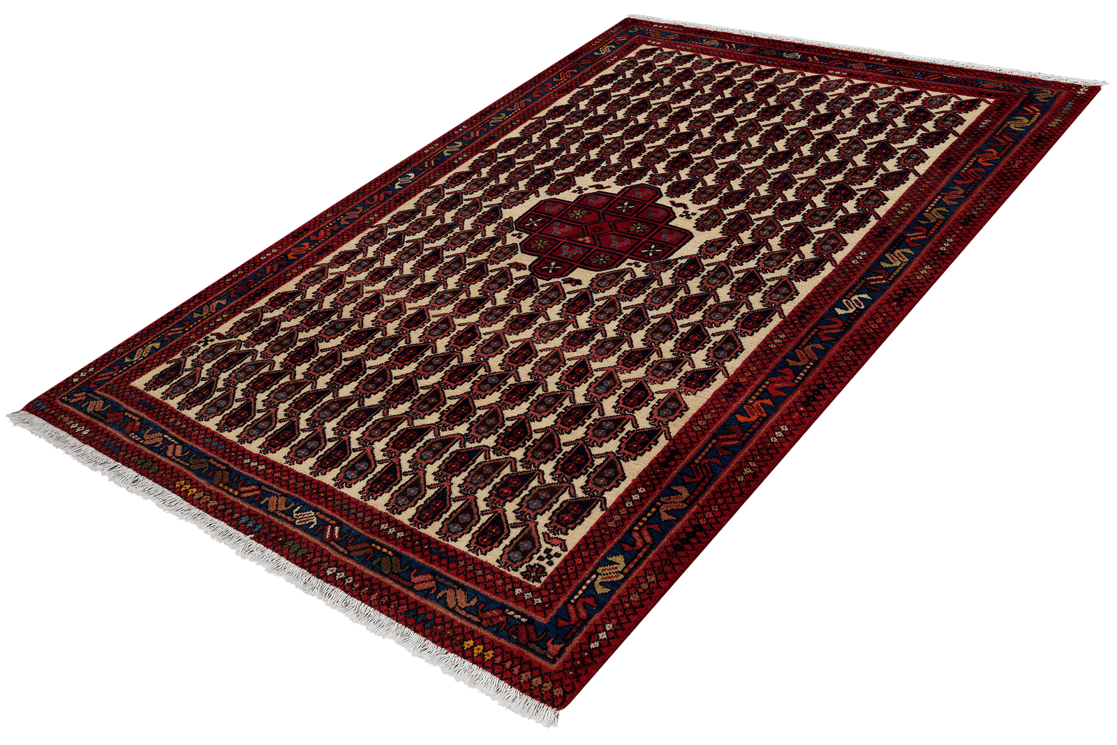 Afshar — Hand-knotted, 104x163 cm, Beige, 100% Virgin Wool | View 5