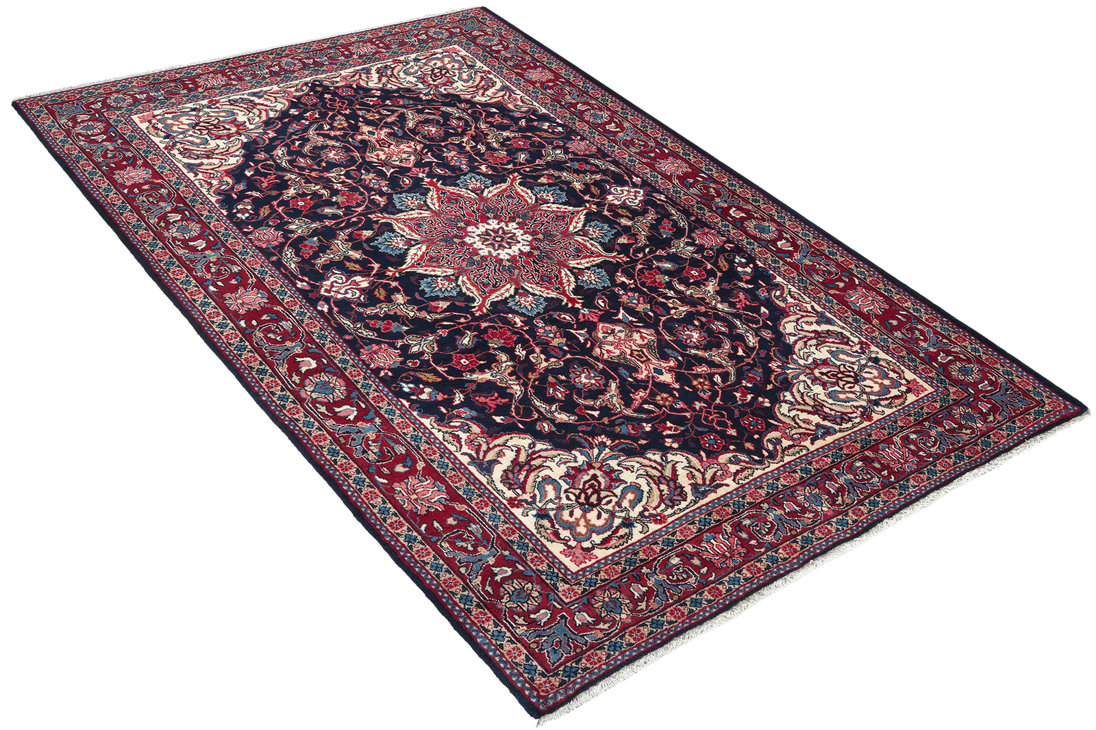Sarough — Hand-knotted, 137x217 cm, Blue, 100% Virgin Wool | View 4