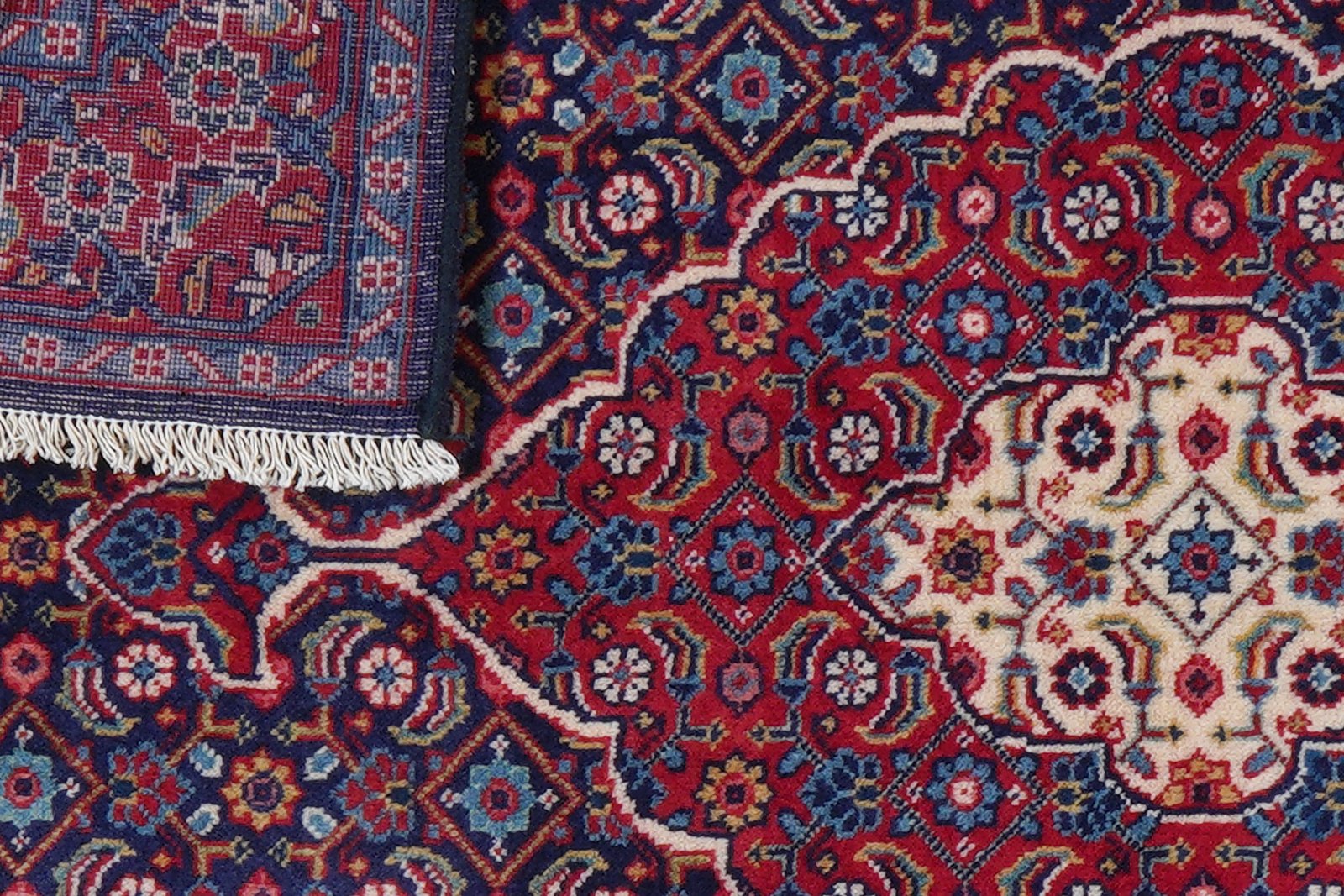 Sarough — Hand-knotted, 106x148 cm, Blue, 100% Virgin Wool | View 7