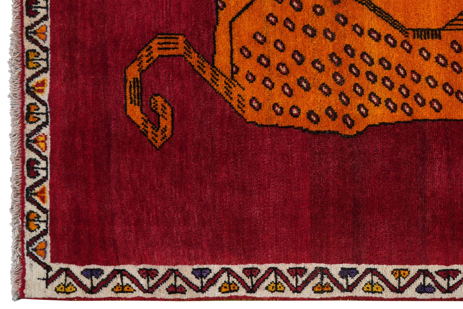 Gashgai — Hand-knotted, 109x185 cm, Red, 100% Virgin Wool | View 3